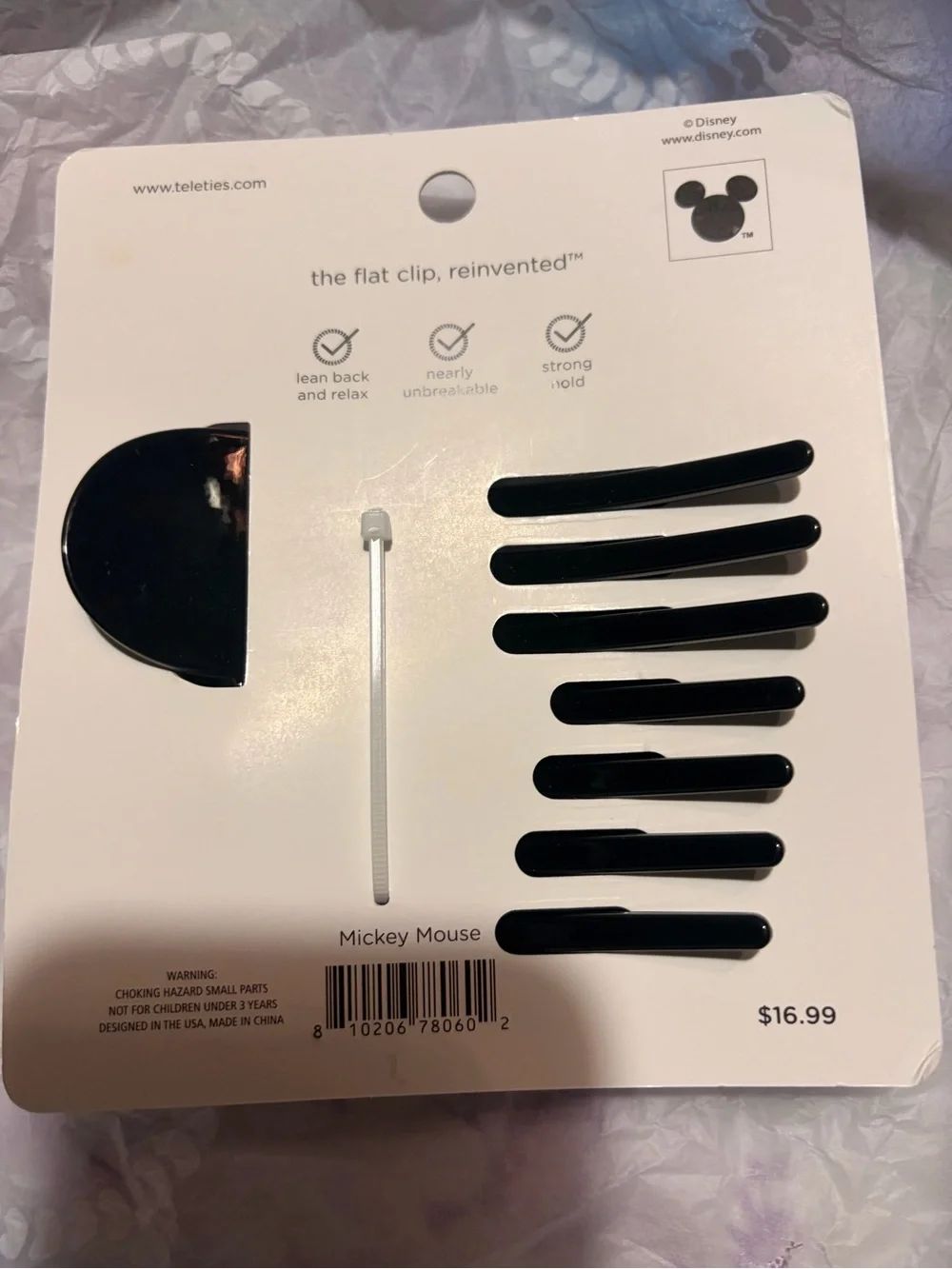 Disney Black Mickey Silhouette Hair Clip